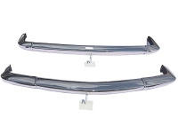 Alle - Simca 1200 Coupe, voor + achterbumper gemaakt van roestvrij staal. Geschikt voor Simca 120