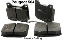 peugeot voorrem zonder hydraulische p 504 remblokken voor lucas systeem met slijtage indicator P74145 - Bild 1