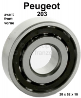 peugeot wiellager p 203 voorwiellager geschikt voor buitendiameter 52mm inwendige P73621 - Bild 1