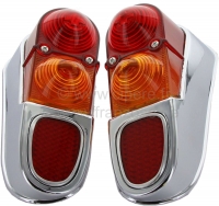 Citroen-2CV - R4, achterlichtkap (2 stuks) verchroomd! Geschikt voor Renault R4. Deze prachtige kapjes w