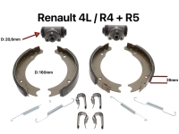 renault achterrem zonder hydraulische remschoenen achter remset met 2x wielremcilinders P84030 - Bild 1