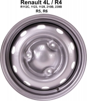 Renault - Velg 4.0x13 (replica). Geschikt voor Renault R4 (R112C, 1123, 1128, 210B, 239B). Renault R