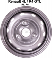 Renault - Wiel 4,0x13 (replica). Geschikt voor Renault R4 GTL. Renault R5, R6. Boutcirkel: 3x130mm. 