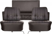 renault complete stoelhoezen sets caravelle 2x voorbank 1x achterbank zwart kunstleer P88828 - Bild 1