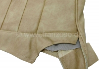 Renault - Dauphine, stoelhoezen (2x voorbank, 1x achterbank). Imitatieleer Paille. Geschikt voor Ren