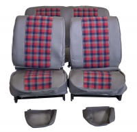 Renault - R4, stoelhoezen voor + achter (ter vervanging van de defecte stoelhoezen), gemaakt van kun