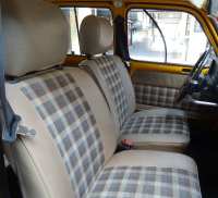 Renault - R4, stoelhoezen voor + achter (ter vervanging van de defecte stoelhoezen), gemaakt van kun
