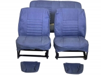 Renault - R4, stoelhoezen voor + achter (ter vervanging van de defecte stoelhoezen), in jeanslook. G