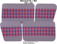 renault deurpanelen r4 4 stuks gemaakt van kunstleer stof kleur grijs blauw rood P88002 - Bild 1
