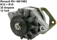 Renault - Dynamo Renault R4, tot modeljaar 06/1982. Externe dynamoregelaar. Ook geschikt voor Renaul