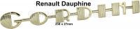 renault embleme dauphine gordini belettering goudkleurig volledig gemaakt van metaal lengte 230mm P87880 - Bild 1