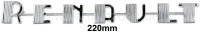 renault embleme embleem volledig gemaakt van metaal lengte 220mm hoogte 27mm P87725 - Bild 1