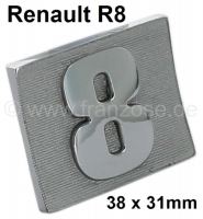 renault embleme r8 embleem 8 geschikt voor volledig gemaakt van metaal breedte 38mm P87765 - Bild 1