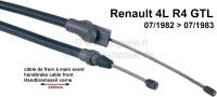 renault handremkabels r4 voorste handremkabel geschikt voor gtl van modeljaar 07 1982 P84356 - Bild 1