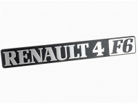 Renault - R4 F6, Renault R4 F6 embleem (2 series), gemaakt van kunststof. Het embleem wordt op de ac