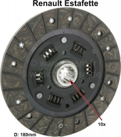 renault koppeling aandrijfschijf diameter 180 mm tanden 10 geschikt voor estafette P82815 - Bild 1