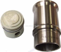 Renault - R4/R5, zuiger + cilinder (4 stuks). Geschikt voor Renault R4 + R5. Motor: 689.10. C1C, 956