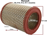 renault luchtfilter geschikt voor r5 estafette r16 r12 r17 alpine 1600 lengte P82225 - Bild 1