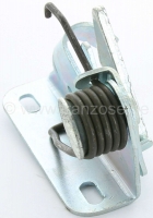 Renault - R4, motorkapslot (grendel), 1 versie. De bevestigingsschroeven zitten recht boven elkaar. 