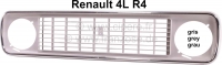 renault motorkap voorpanelen r4 radiatorrooster gemaakt van kunststof met chromen rand rondom kleur P87105 - Bild 1