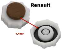 Expansievat radiateurdop, bruin, 1,4 bar. Geschikt voor Renault R4 met 0,8/1,1