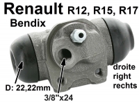 renault remcilinder achterwiel r12 r15 r17 rechtsachter bendix systeem geschikt voor P82211 - Bild 1