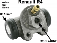 Renault - R4, remcilinder achterwiel. Montage links + rechts. Geschikt voor Renault R4. Zuiger diame