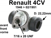 renault remcilinder voorwiel 4cv geschikt voor van modeljaar 1946 P80019 - Bild 1