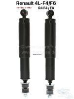 Renault - R4-F4/ R4-F6, schokdemper achter (2 stuks). Geschikt voor Renault R4 F4 + F6, vanaf bouwja
