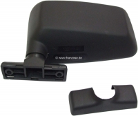 Renault - R4, spiegel links (kunststof behuizing, zwart). Geschikt voor Renault R4, laatste versie. 