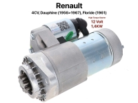 Renault - Startmotor met hoge prestaties. Geschikt voor Renault 4CV, Dauphine (1956>1967), Floride (