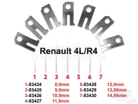 renault stuurinrichting r4 set stelschijven voor stuurversnelling 7 stuks afmetingen van 8 9 tot 14 P83431 - Bild 1