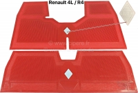 renault tapijtsets vloermatten r4 rubberen matten voor achter hoge kwaliteit met embleem kleur rood P87906 - Bild 1