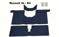 renault tapijtsets vloermatten r4 tapijtset velours exellence donkerblauw bleu marine met witte blanc kunstlederen P88896 - Bild 1