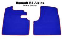 renault tapijtsets vloermatten r5 alpine set velours exellence alleen links rechts voor blauw P88887 - Bild 1