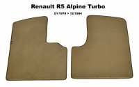 renault tapijtsets vloermatten r5 alpine turbo set velours exellence alleen links rechts voor P88890 - Bild 1