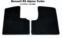 renault tapijtsets vloermatten r5 alpine turbo vloermattenset velour exellence alleen links rechts voor P88889 - Bild 1