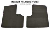 renault tapijtsets vloermatten r5 alpine turbo vloermattenset velour exellence alleen links rechts voor P88892 - Bild 1