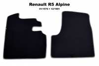renault tapijtsets vloermatten r5 alpine vloermattenset velour exellence alleen links rechts voor donkergrijs P88885 - Bild 1