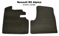 renault tapijtsets vloermatten r5 alpine vloermattenset velour exellence alleen links rechts voor lichtgrijs P88886 - Bild 1