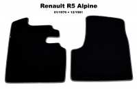 renault tapijtsets vloermatten r5 alpine vloermattenset velour exellence alleen links rechts voor zwart P88883 - Bild 1