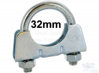 Uitlaatklem 32mm pijp (spruitstukpijp in de demper). Geschikt voor Renault R4