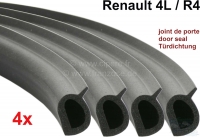 Renault - R4, deurafdichtingsset (4 stuks), Made in Germany. Lengte: 370cm. Geschikt voor Renault R4