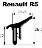 renault voor achterdeuren aanbouwdelen r5 raamafdichting geschikt fase 1 P87408 20260520164312 - Bild 1