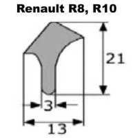 renault voor achterdeuren aanbouwdelen r8r10 deurrubberprofiel meter geschikt P87415 20260520164442 - Bild 1