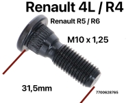 renault vooras r4 wielbout voor wielmoer wielnaaf achter afmeting m10 x 1 25mm lengte 31 50mm P83045 - Bild 1