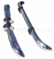 Renault - A110, bumpers voor en achter. Gemaakt van gepolijst roestvrij staal. Geschikt voor Renault