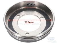 Renault - R8, remtrommel. Geschikt voor Renault R8. Binnendiameter: 228mm. Breedte-diepte remblokopp