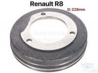 Renault - R8, remtrommel. Geschikt voor Renault R8. Binnendiameter: 228mm. Breedte-diepte remblokopp