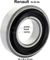 renault wiellager voorwiellager geschikt voor r4 r5 r6 afmetingen 62 x 30 16 gemaakt P83294 - Bild 1